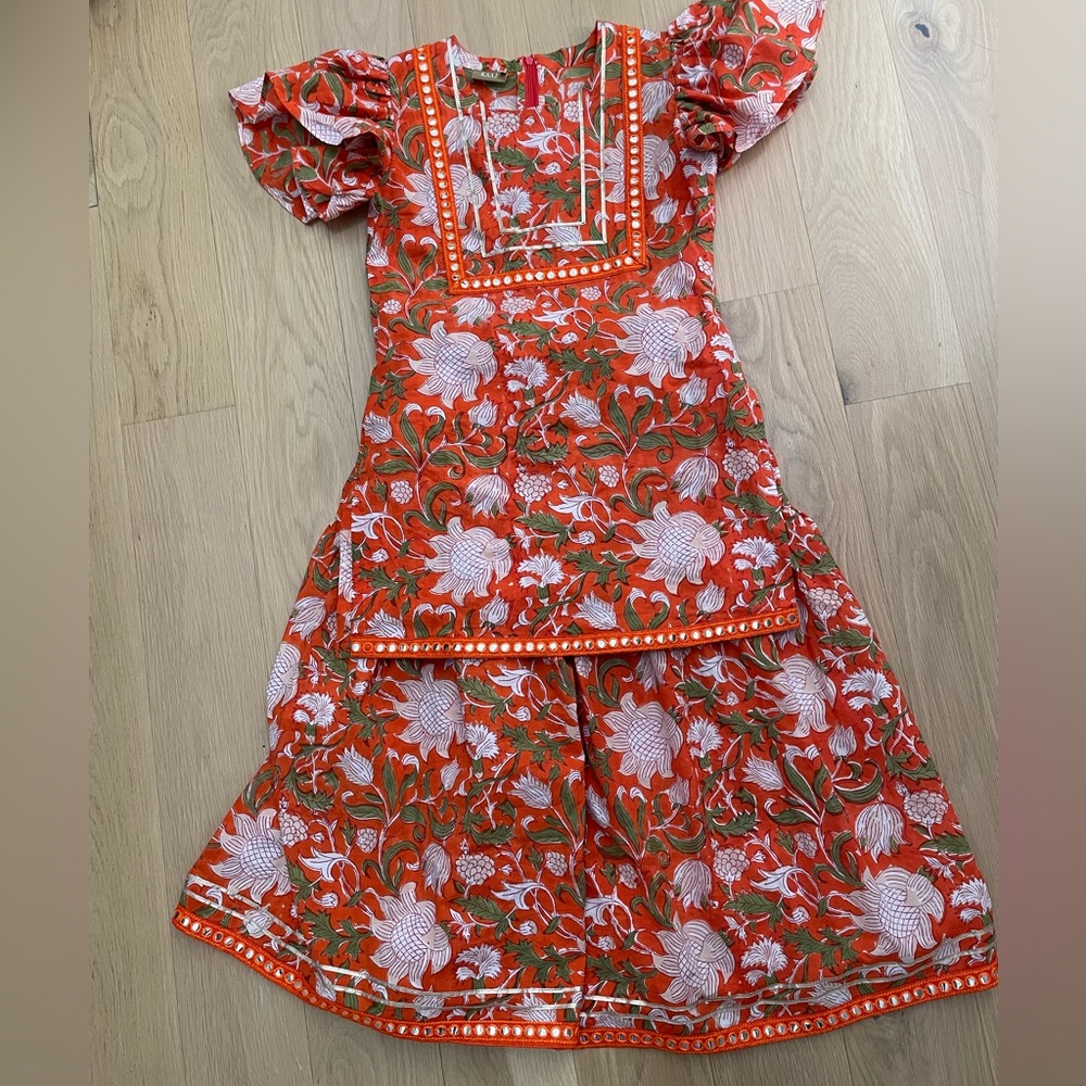 Girls floral sharara size 9-10